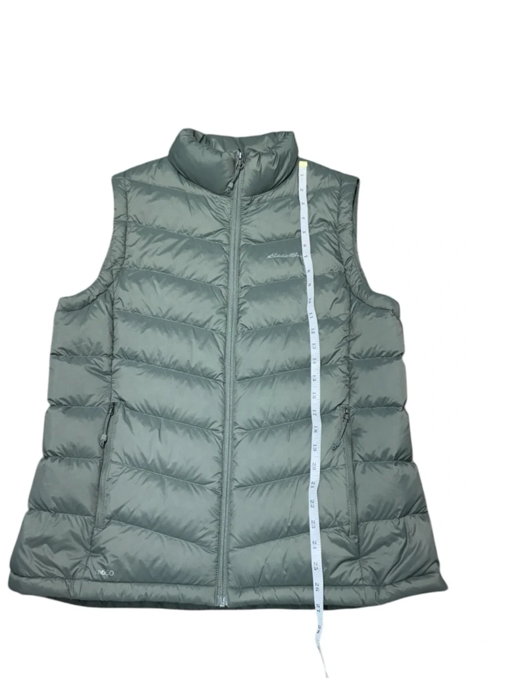 Eddie Bauer CirrusLite Down Vest Womens Sz L Olive Green 650 Fill Puffer Jacket - Picture 5 of 10